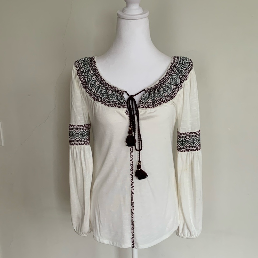 WHBM Women’s Blouse with Embroidery, XXS size